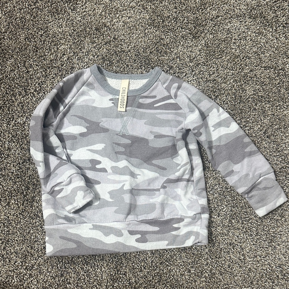Childhoods Clothing Gray Camouflage Sweatshirt